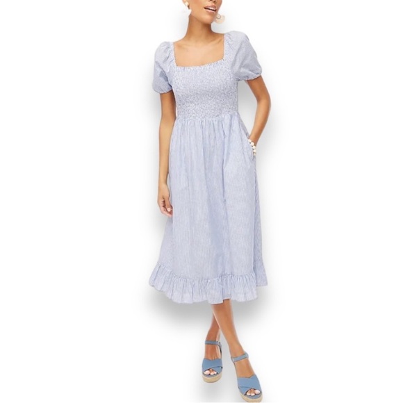 J Crew Factory 100% cotton midi dress - Picture 1 of 4